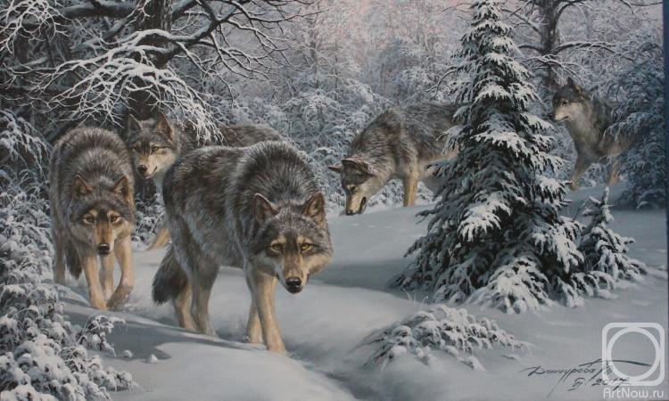 Danchurova Tatyana. On the Trail (Pack of Wolves)
