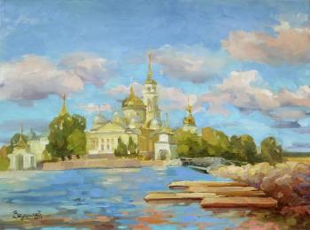 The Nilovo Stolobensky Monastery. Morning