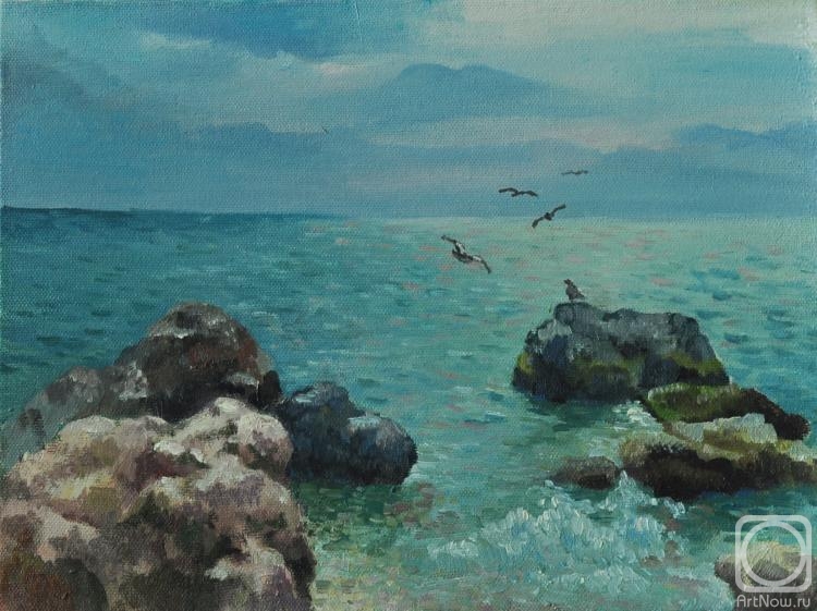 Stepanova Elena. Seagulls on the sea