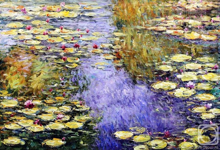 Kamskij Savelij. Water Lilies, N21, copy of Claude Monet's painting