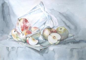 Cellophane and apples