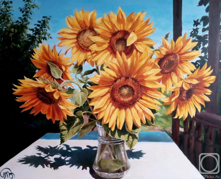 Panasyuk Natalia. Sunflowers in a vase