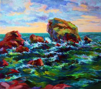 Storm. Coastal rocks (). Mirgorod Igor