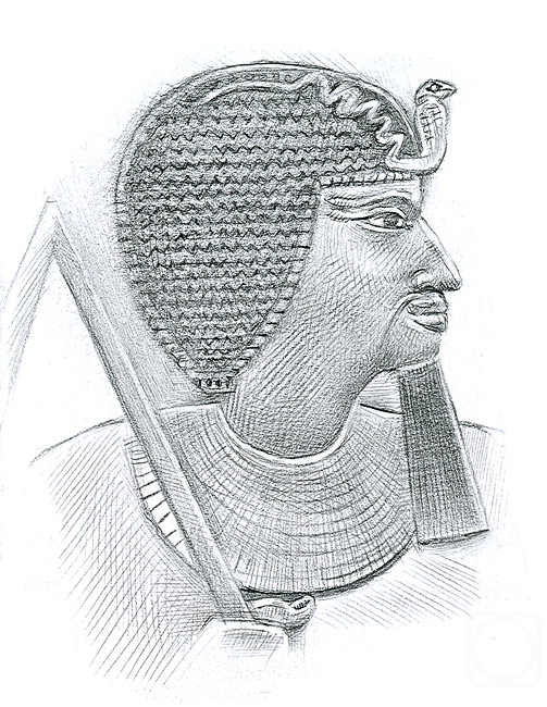Yudaev-Racei Yuri. Curled Wig on Young Pharaon