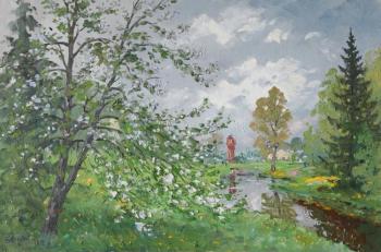 Painting Marino, apple-tree in bloom. Alexandrovsky Alexander
