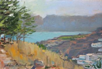 View From Acropolis Of Lindos At The Saint Paul's Bay. Belevich Andrei
