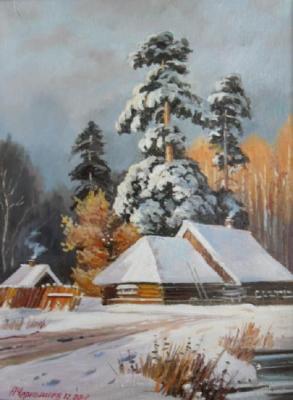 Winter countryside landscape. Chernyshev Andrei
