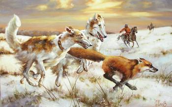Hunting with greyhounds. Boev Sergey