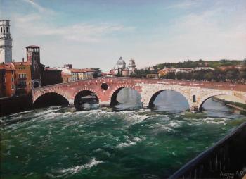 Verona. Ponte-Pietra bridge ( ). Alekhin Alexander