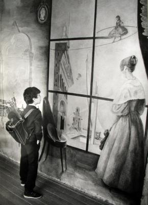 Mural Painting in Domodedovo School 3 Interior (Composition "Through the Epochs")