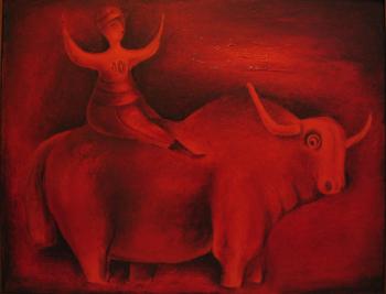 Red bull (Kidnapping of Europe). From the series "Horsemen". Kuznetsov Vladimir