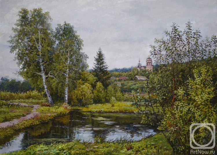 Panov Eduard. Pond on the outskirts of the village