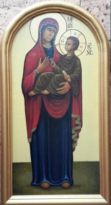 Icon "Our Lady of Odigitria" Byzantium 14th century. Markoff Vladimir