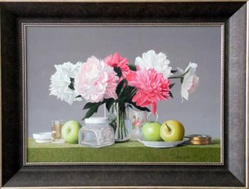 Peonies and apples