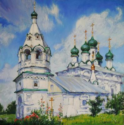 The etude from nature "the Old Belief temple for Lord's Transformation. Kostroma"
