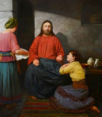 Christ in the house of Martha and Mary (). Mironov Andrey