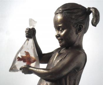 Girl with fish (fragment)