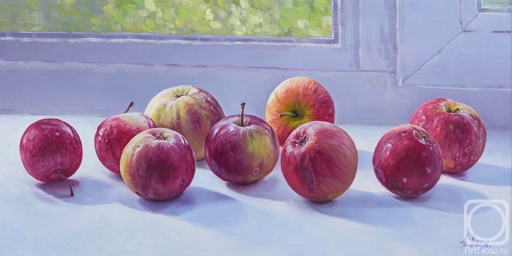 Volya Alexander. Apples on the window