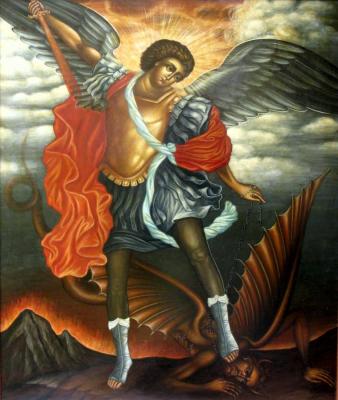 The Archangel Michael (religious painting). Shurshakov Igor