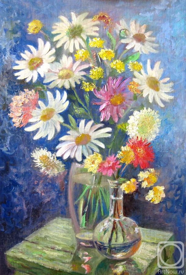Kuznetsova Anna. Joy of life. Bouquet with white daisies