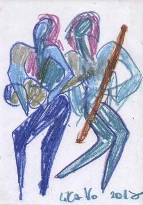 Musicians with didgeridoo (1). Volchek Lika