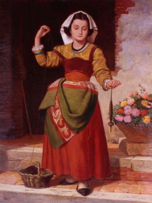 Girl with spindle