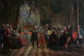 Adolf von Menzel. Concert in Sanssouci (copy). Golybev Dmitry