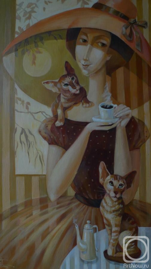 Panina Kira. A Cup of coffee with your favorite cats