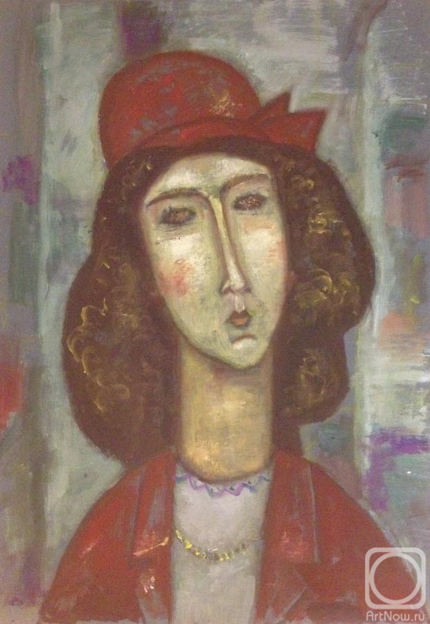 Bykov Sergey. Lady in red hat