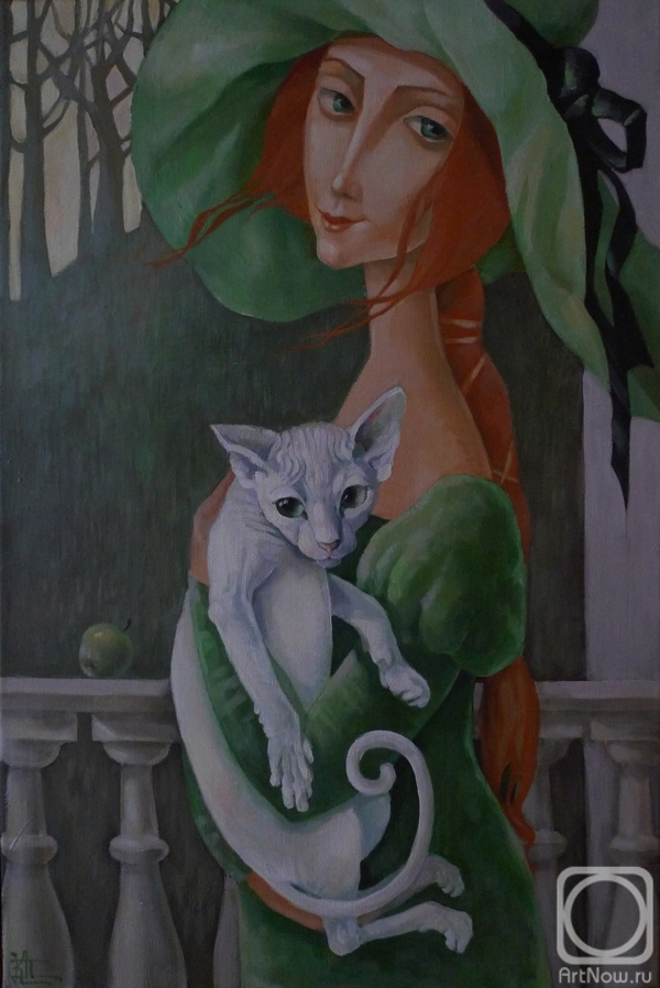Panina Kira. The lady with the cat