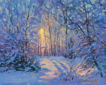 Sun in the winter forest. Yurgin Alexander