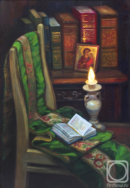 Shumakova Elena. Still life with a candlestick