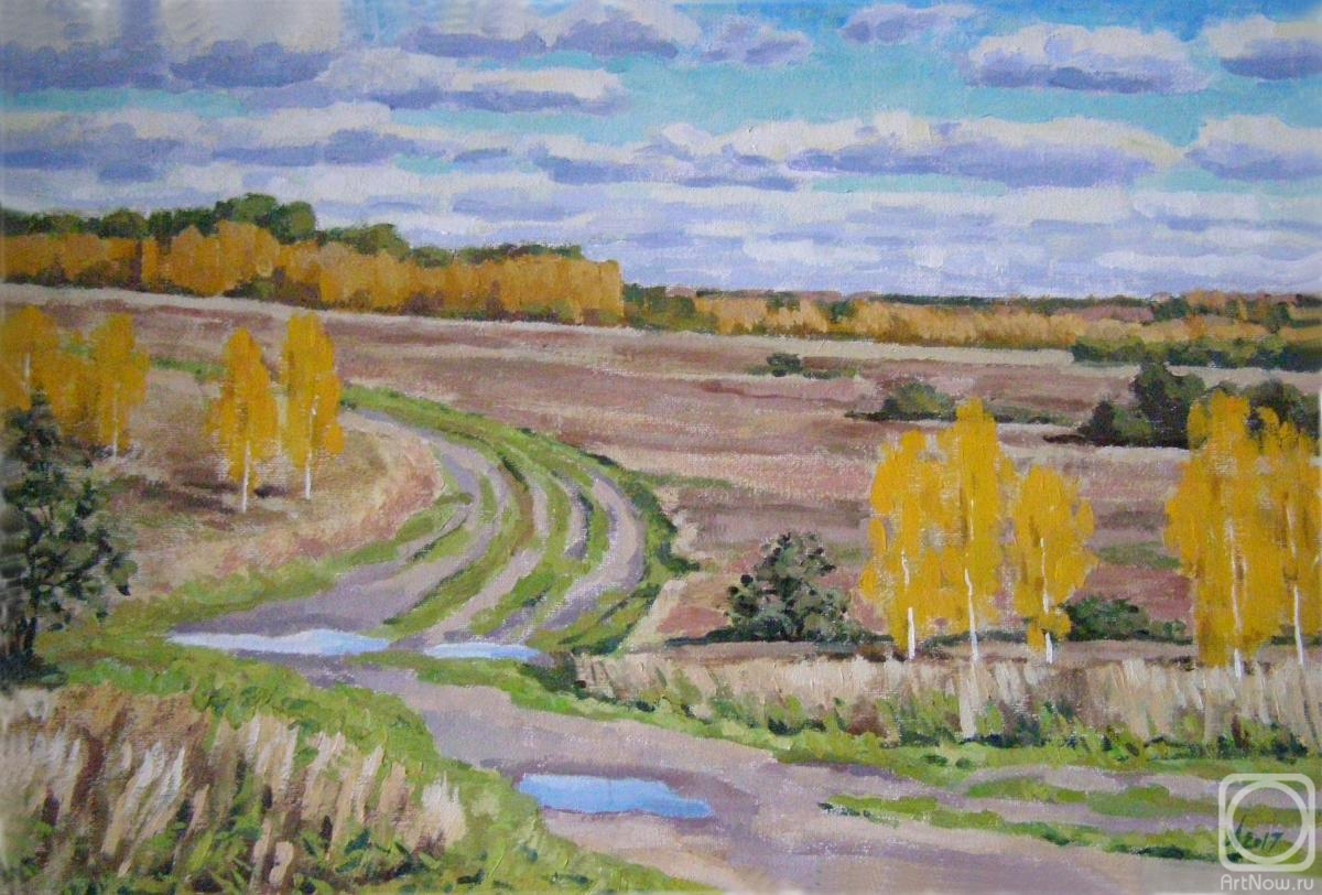 Homyakov Aleksey. Autumn day. Road
