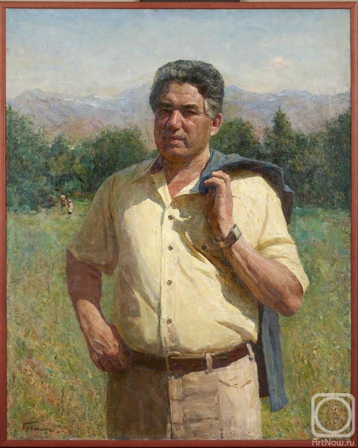 Gremitskikh Vladimir. Portrait of Chingiz Aitmatov