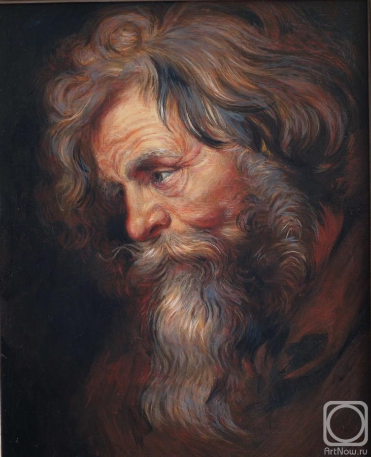 Simonova Olga. Rubens's copy "Head of the old man"