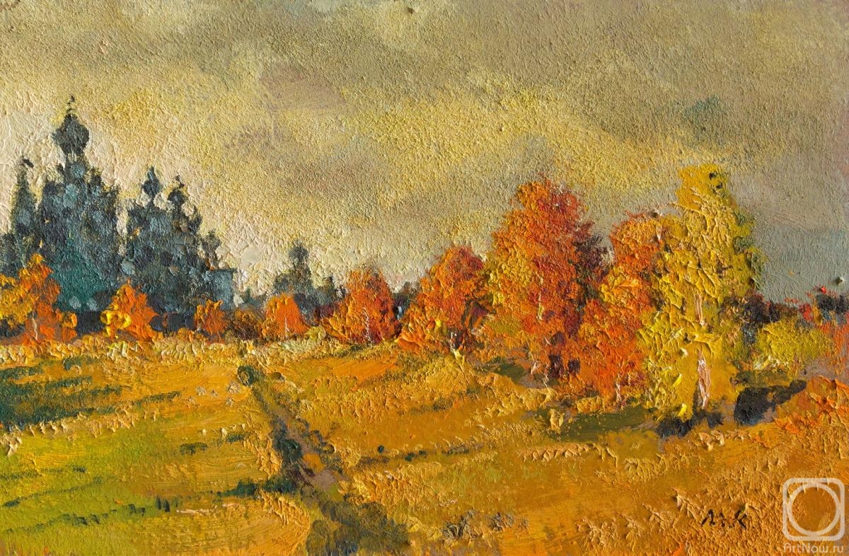Kremer Mark. Autumn in Kizhi, sketch