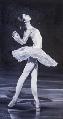 Ballerina. Dance of the White Swan. Gomes Liya