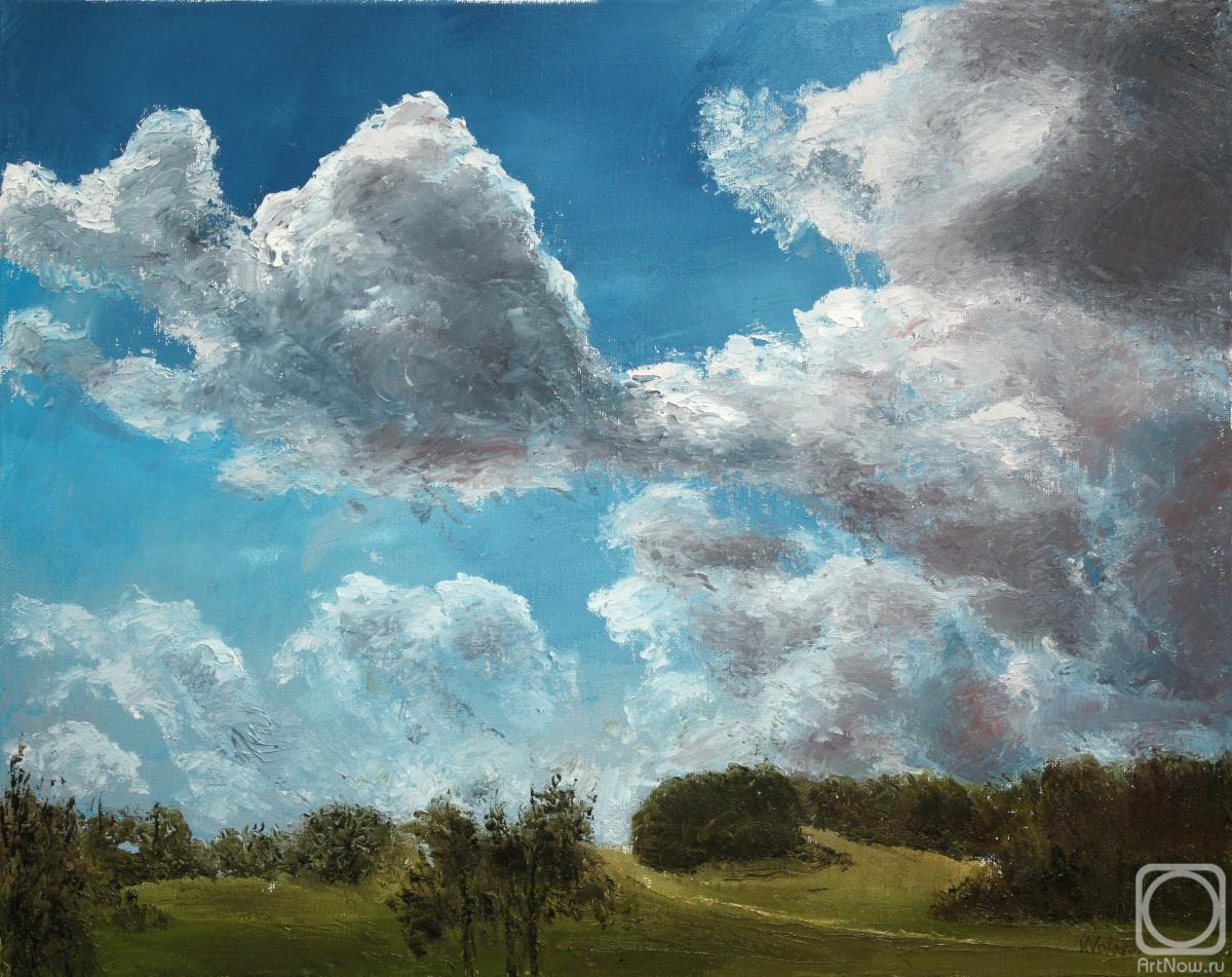 Картина маслом на холсте. Волосов Владимир. Ветренный день