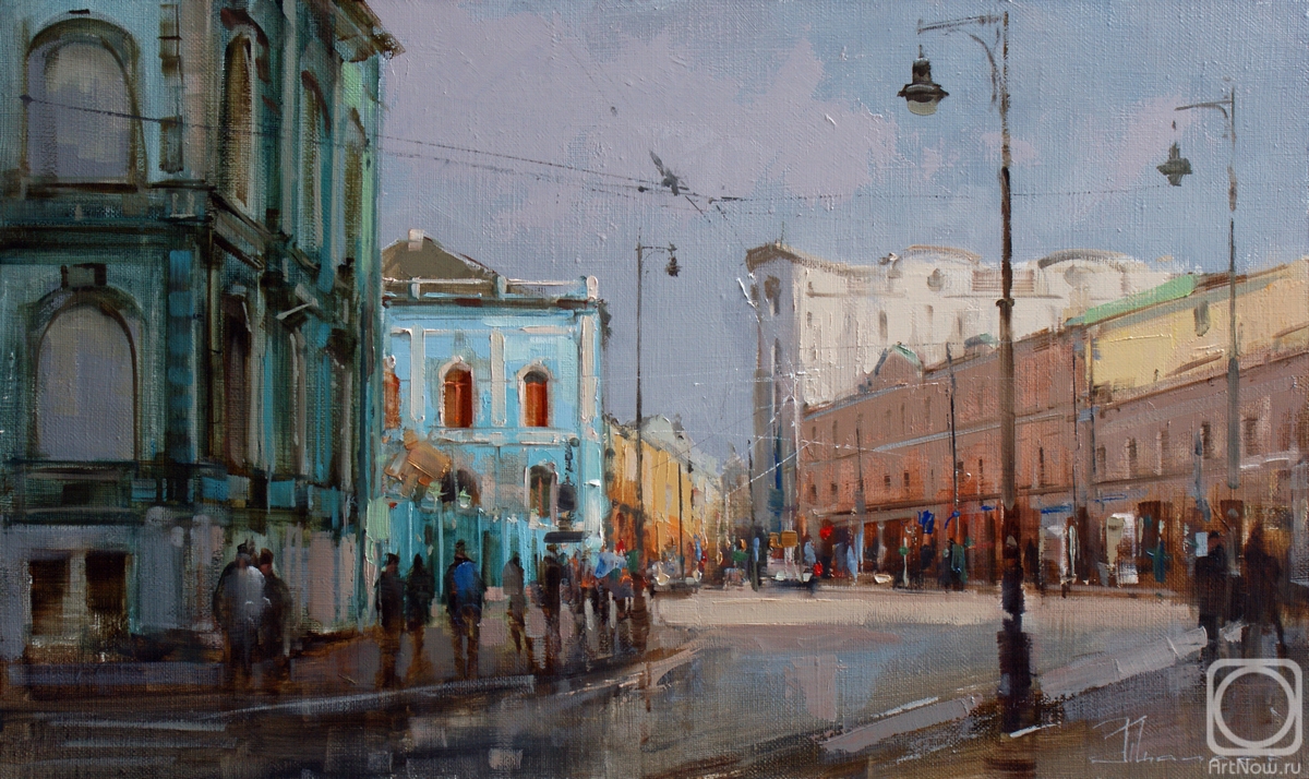 Shalaev Alexey. Summer, sun, rain. Moscow, Myasnitskaya street