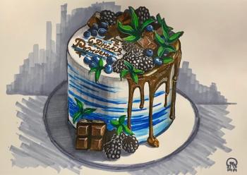 Birthday cake. Lukaneva Larissa