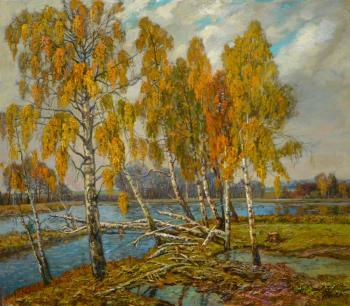 Golden birches (). Panov Eduard