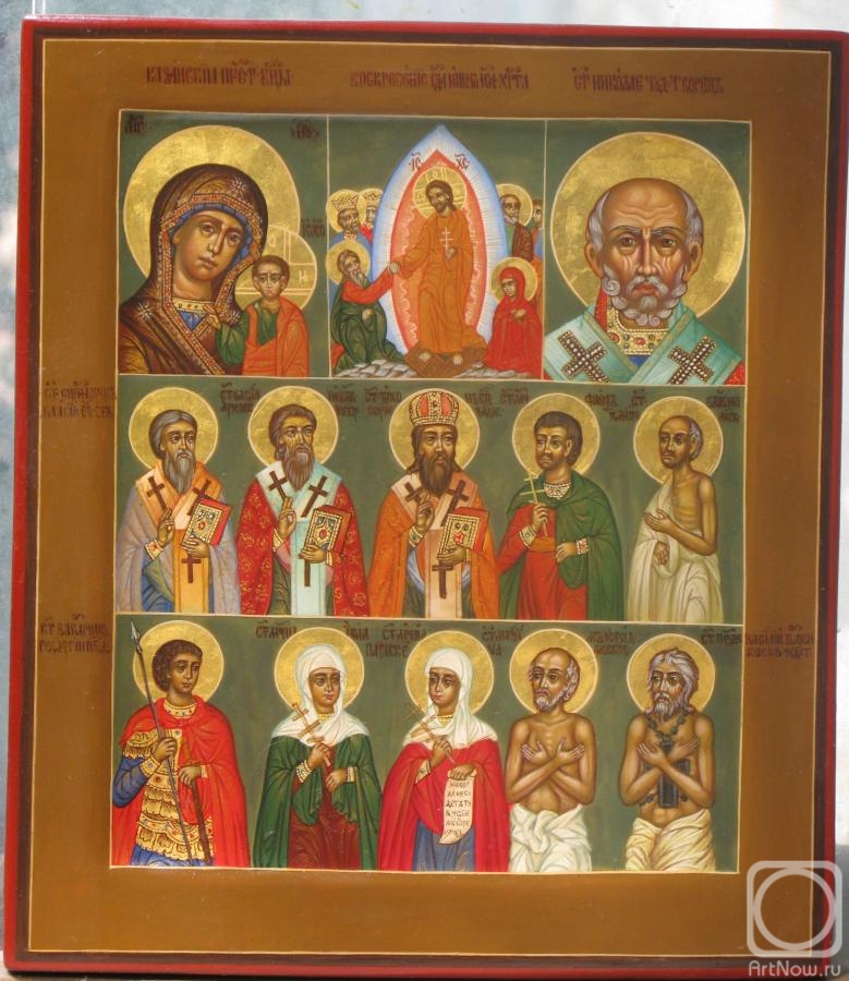 Shurshakov Igor. Cathedral of the Saints (three-row icon, without salary)