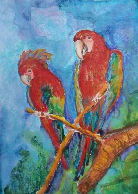 Two parrots. Bystrova Anastasia