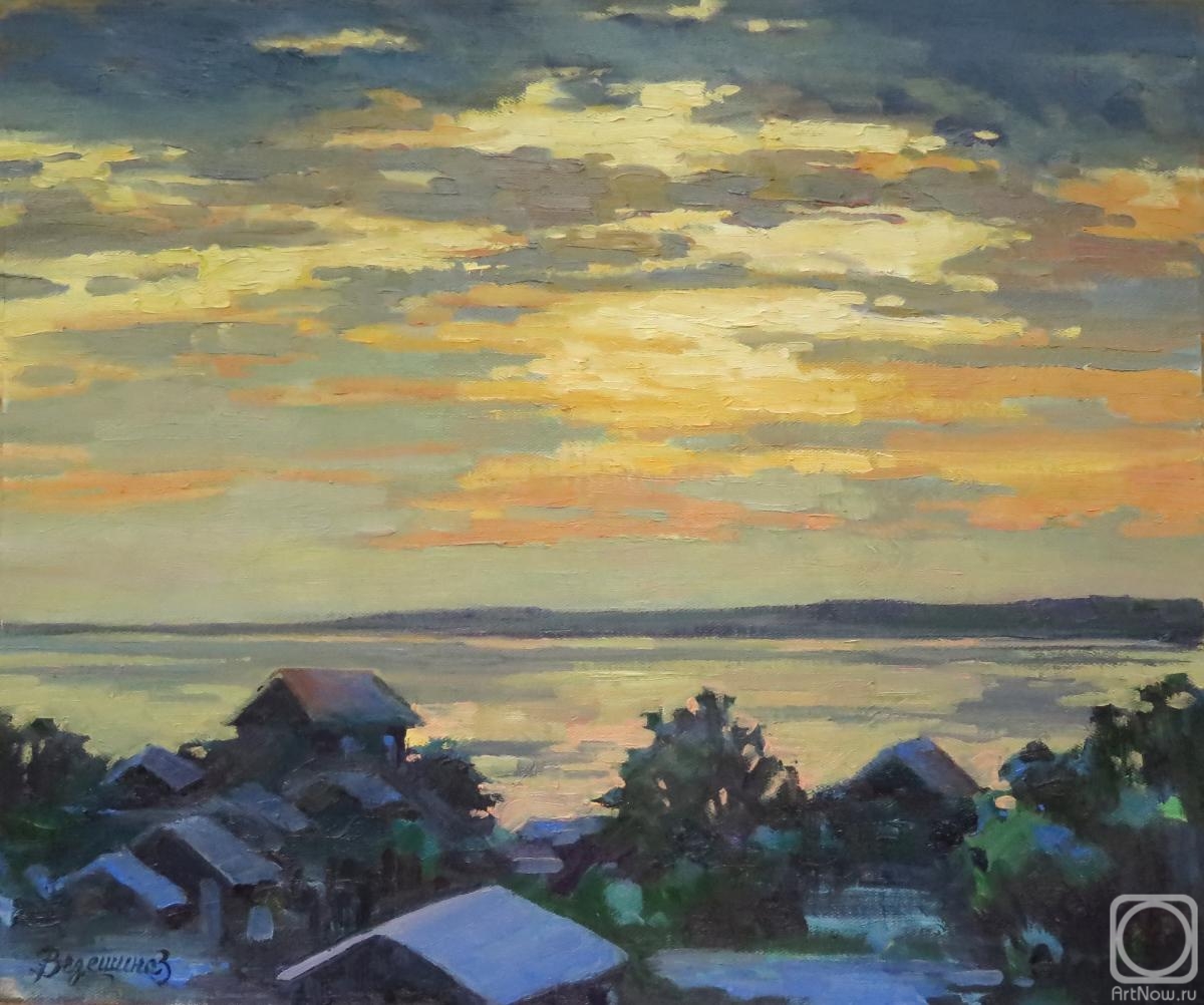 Vedeshina Zinaida. Galich. Sunset over the lake