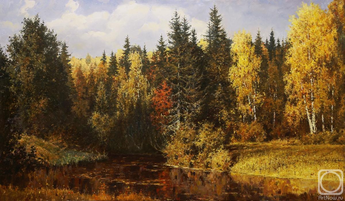 Aleksandrov Vladimir. Autumn in Abramtsevo, a copy of the painting by V. Polenov
