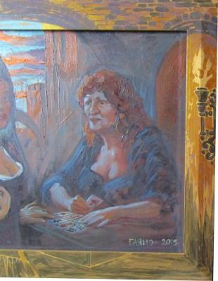 Fortuneteller in the frame, fragment on the right side. Dobrovolskaya Gayane