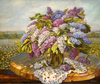 Lilacs in the open air