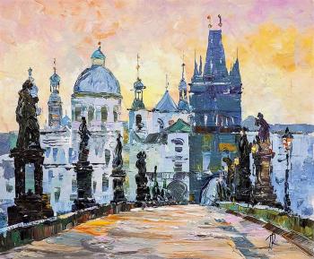 View of the Church of St. Francis of Assisi from Charles Bridge. Prague. Rodries Jose
