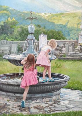 At the fountain. Belan Anna