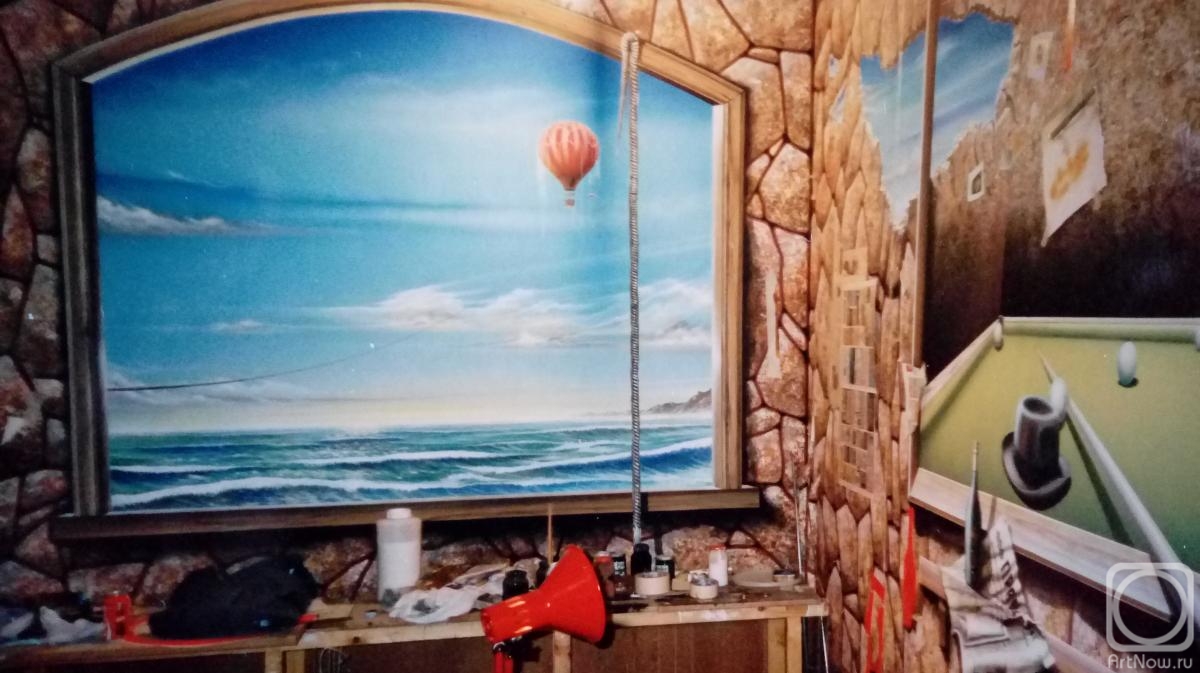Nikolskiy Aleksey. Painting of the billiard room